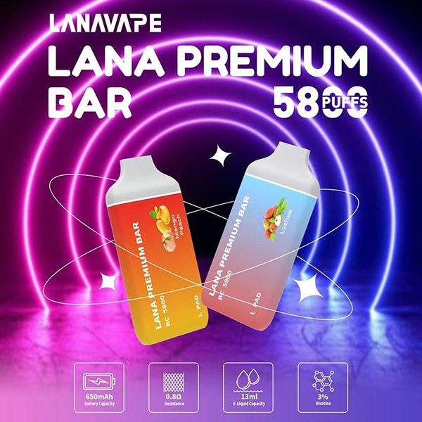 LANA Premium Bar 5800 Puffs Disposable Pod - RELX SG Vape Shop